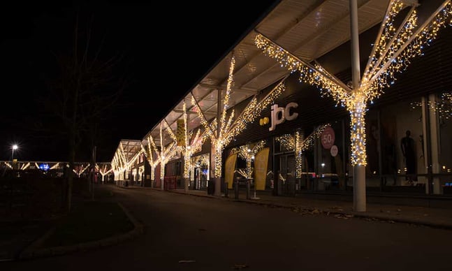 Retail park illuminations guirlandes