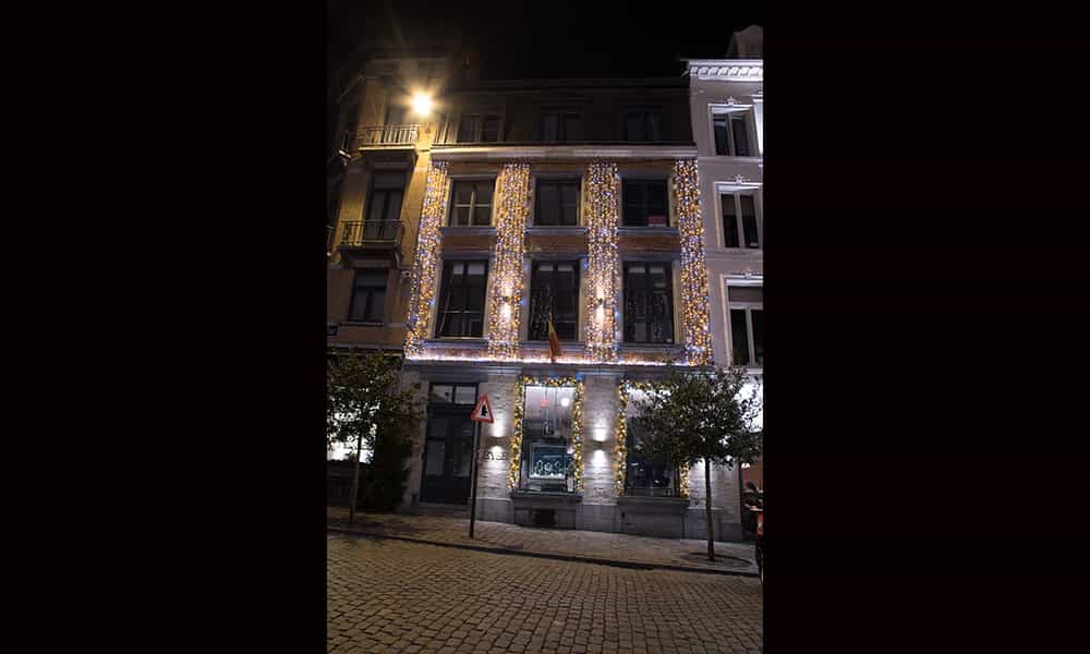 Illuminations de facade pour noel Leysen Bruxelles