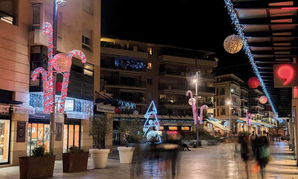 Décoration de Noël rues fibre minérale lumineuse