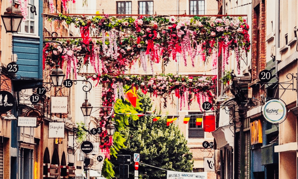 Décoration florales suspension en fibre minérale