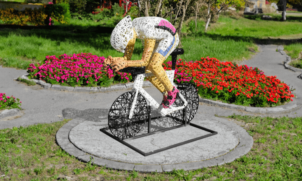 Structure cycliste 3D en fibre minérale espaces publics