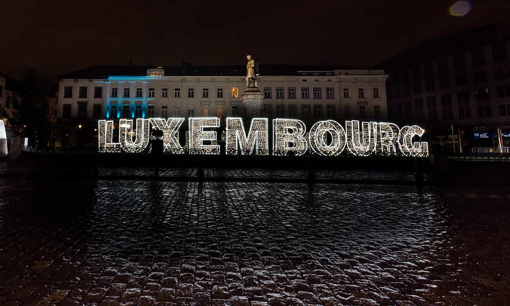 Décoration illuminations lettres 3D Luxembourg